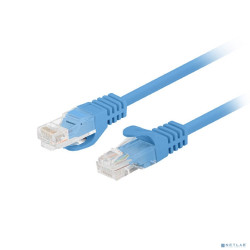 Патч-корд Bion [BPC-U5E101-0.5M-BL] U/UTP, Cat.5e, AWG 26 (7/0,16мм), CCA, многожильный, PVC, 0,5м, синий