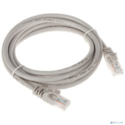 Патч-корд Bion [BPC-U5E101-1.5M] U/UTP, Cat.5e, AWG 26 (7/0,16мм), CCA, многожильный, PVC, 1,5м, серый