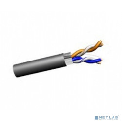 Rexant (01-0124) Кабель витая пара F/UTP, CAT 5e, PE, 2PR, 24AWG, OUTDOOR, SOLID, черный, 305м
