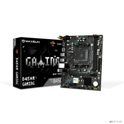 MAXSUN MS-B450M GAMING WIFI (Socket  AM4, mATX, 2*DDR4 (64Gb), DP/HDMI, 2*SATA3, 1*M.2, 1*PCIEx16/1*PCIEx1, 2*USB2.0, 4*USB 3.2 Gen1, LAN 1*1G, Wi-Fi 802.11ac, RTL)