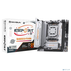MAXSUN MS-eSport B850ITX WIFI ICE (Socket AM5, mini-ITX, 2*DDR5(96Gb), DP/HDMI,  2*SATA3, 2*M.2,  1*PCIEx16, 4*USB2.0, 2*USB 3.0, 1*Type-C, LAN 1*2,5G, Bluetooth,  Wi-Fi 802.11ax, RTL)