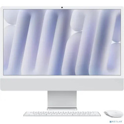 Apple iMac 24-inch 2024 [MCR24X/A] (КЛАВ.РУС.ГРАВ.) Silver 24" Retina 4.5K {(4880x2520) M4 10C CPU 10C GPU/24GB/512GB SSD/Ethernet(RJ45)/рекоменд.переход.1979059/1991284} (Австралия)