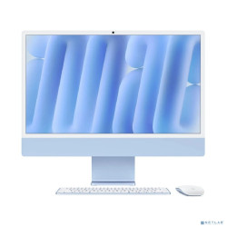 Apple iMac 24-inch 2024 [MWUF3HN/A] (КЛАВ.РУС.ГРАВ.) Blue 24" Retina 4.5K {(4880x2520) M4 8C CPU 8C GPU/16GB/256GB SSD/рекоменд.переход.1979059/1991284} (A3247)