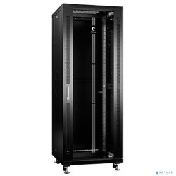 Cabeus SH-05C-32U60/80-BK Шкаф монтажный телекоммуникационный 19" напольный для распределительного и серверного оборудования 32U 600x800x1610mm (ШхГхВ) передняя стеклянная и задняя сплошная металличес