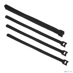 Cabeus CLAMP-310-BK Хомут для кабеля, липучка с мягкой застежкой, 310x14 мм, черный (10 шт.) [9366c]
