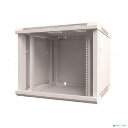 Rexant (04-0966-111) Настенный шкаф 19" 9U 600х600х501 (ШхГхВ), дверь стекло, металлическая задняя стенка, боковые съемные стенки, RAL 7035