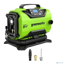 Greenworks ACG301 Компрессор автомобильный аккумуляторный, 24V / 12V (от сети автомобиля), без АКБ и ЗУ [3400807]