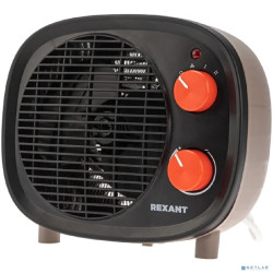 Rexant (60-0034) Тепловентилятор электрический настольный 2кВт со спиральным нагревательным элементом, черный