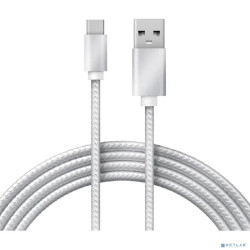 Rexant (18-1884) Кабель USB-A – Type-C, 2,4A, 1м, в серебрянной нейлоновой оплетке