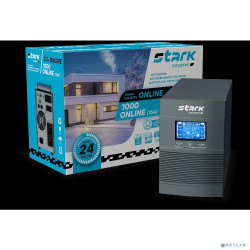 ИБП STARK SC 1000 Online 16А 1000ВА/900Вт {Online, Напольный, 110-300В, 2 х ЕВРО, Smart-slot, USB, RS232, EPO, БЕЗ АКБ - внешние батареи 2 шт от 4,5Ач до 320 Ач}