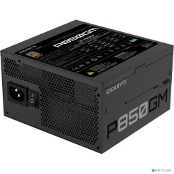 Блок питания Gigabyte ATX 850W GP-P850GM 80+ gold (24+4+4pin) APFC 120mm fan 8xSATA Cab Manag RTL