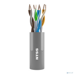 NTSS Кабель витая пара NTSS U/UTP 6 кат. 4 пары одножильный 23AWG медь 305м внутренний нг(А)-HF (LSZH) серый NTSS-IN-UUTP4-6-LSZH-GY