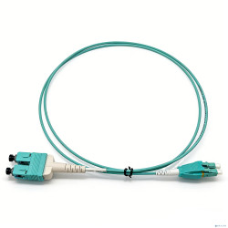Оптический патчкорд NEOMAX (NMO-LC-SC-MM-3M) LC/UPC-SC/UPC, Uniboot OM4, Multimode, Duplex, 50/125, LSZH, Aqua, 3м