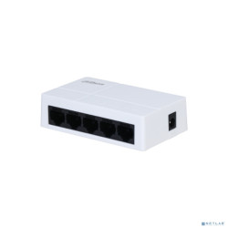 DAHUA DH-PFS3005-5GT-L 5-портовый гигабитный неуправляемый коммутатор, 5xRJ45 1Gb, коммутация 10 Гбит/с, MAC-таблица 2K, пластик