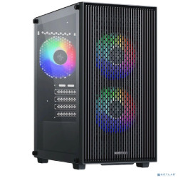 XASTRA Корпус A307M 3FRGB Black mATX/Mesh/ tempered glass / 3x 120mm FC120 FRGB fans/ A307M-3FC12F