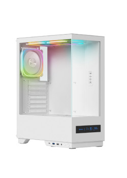 Defender Корпус компьютерный HyperHub Pro белый,ATX,display,TypeC,3fans