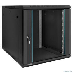 Exegate EX298610RUS Шкаф телекоммуникационный 19" настенный 12U ExeGate EC-WM-12U.600.G.BLACK (19”, 12U, 600x600x635mm (ШхГхВ), передняя дверь закаленное стекло, съемные боковые панели, пыле- и влагоз