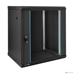 Exegate EX298609RUS Шкаф телекоммуникационный 19" настенный 12U ExeGate EC-WM-12U.450.G.BLACK (19”, 12U, 600x450x635mm (ШхГхВ), передняя дверь закаленное стекло, съемные боковые панели, пыле- и влагоз