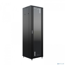 NTSS Шкаф напольный универсальный серверный NTSS R 32U 600х600мм, 4 профиля 19, двери стекло и сплошная металл, боковые стенки съемные, регулируемые опоры, разобранный, черный RAL 9005 NTSS-R32U6060GS