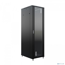 NTSS Шкаф напольный универсальный серверный NTSS R 42U 600х800мм, 4 профиля 19, двери стекло и сплошная металл, боковые стенки съемные, регулируемые опоры, разобранный, черный RAL 9005 NTSS-R42U6080GS