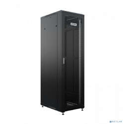 NTSS Шкаф напольный универсальный серверный NTSS R 18U 600х800мм, 4 профиля 19, двери перфорированная и перфорированная, боковые стенки съемные, регулируемые опоры, разобранный, черный RAL 9005 NTSS-R