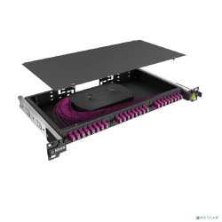 NTSS NTSS-RsFOB-PM-1U-24-2LC/U-504-SP1.5G1A-BL Кросс 19" NTSS PREMIUM выдвижной, предсобранный 1U, 24 порта LC/UPC duplex, 50/125 мкм OM4, черный