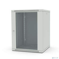 Шкаф настенный 19", 15U Filum FL-WB-1566GM-GY Wall Box (ШхГхВ) 600x600x757 мм, дверь стеклянная, цвет серый RAL7035
