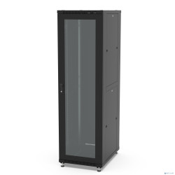 Шкаф напольный 19", 42U Filum FL-NT-4268GM2M-BK NETWORK (ШхГхВ) 600x800x1987 мм, двери: стеклянная/сплошная металл, цвет черный RAL9005