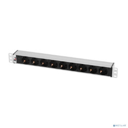 ЦМО Блок розеток Rem-10 без шнура с инд., 9 Schuko, вход IEC 60320 C14, 10A, алюм., 19" (R-10-9S-I-440-Z)