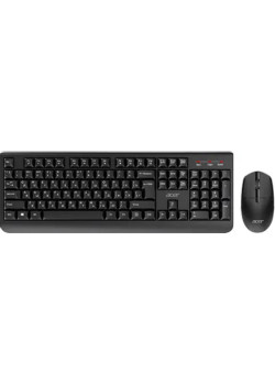 Повреждение упаковки Acer OCC401 [ZL.ACCCC.016] Комплект (клавиатура + мышь)  клав-ра:черный мышь:черный USB Multimedia беспроводной