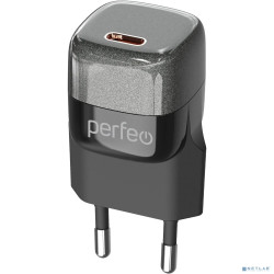 PERFEO Сетевое зарядное устройство с разъемом TYPE-C, GaN, 20W, черный (I4650)