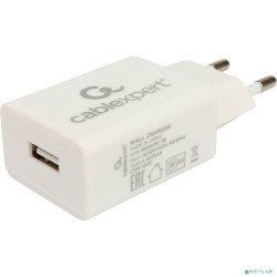 Cablexpert Зарядное устройство 10.5Вт, 2.1А, 1xUSB, белый, пакет (MP3A-PC-38)
