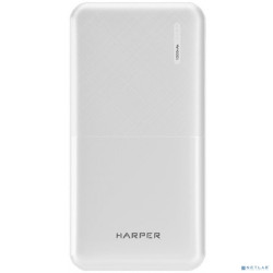 Harper Аккумулятор внешний портативный PB-10011 White (10 000mAh; Тип батареи Li-Pol; Выход 5V/2,1A; LED индикатор)
