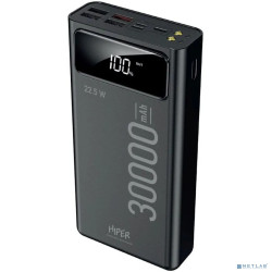 Hiper DELTA 30000 Мобильный аккумулятор 30000mAh QC PD 3A черный