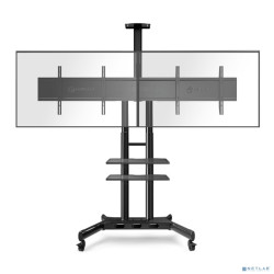 ONKRON мобильная стойка для двух ТВ 40"-65", макс 105.9кг, чёрная TS1881DV