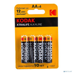 Kodak LR6-4Bl Xtralife Alkaline [KAA-4] (80/400/17600) (4 шт. в уп-ке)
