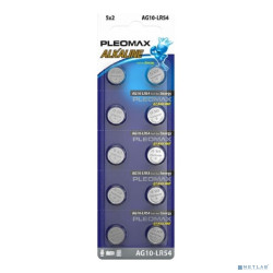 Pleomax AG10 (389) LR1130, LR54 Button Cell (100/1000/70000) (10 шт. в уп-ке)