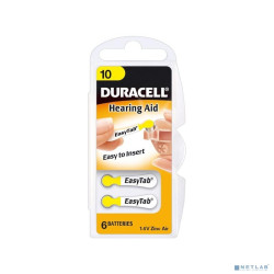 Duracell DA10/6BL Hearing Aid ZA10 (6 шт. в уп-ке)