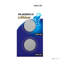 Pleomax CR2032-2Bl Lithium (60/240/43200) (2 шт. в уп-ке)