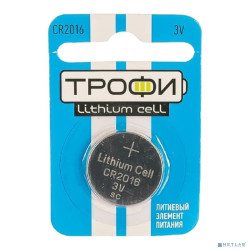 Трофи CR2016-1Bl Energy Power Lithium (10/240/38400) (10 шт. в уп-ке)