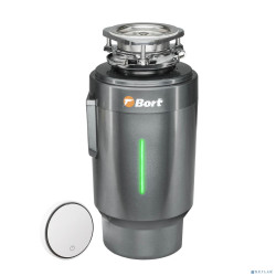 Bort Измельчитель пищевых отходов TITAN 6000 CONTROL {Мощность л.с. 0,75 ; 600 Вт; 5,2 кг/мин; 4000 об/мин; 1400 мл; Металл ; набор аксессуаров 8 шт} [93417876]