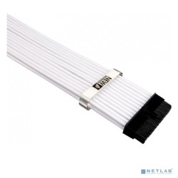 1STPLAYER WHT-001 Комплект кабелей-удлинителей для БП / 1x24pin ATX, 2xP8(4+4)pin EPS, 2xP8(6+2)pin PCI-E / premium nylon / 350mm / CRYSTAL WHITE