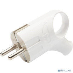 REXANT 11-8951 Вилка Евро угловая с з/к 16А с кольцом белая