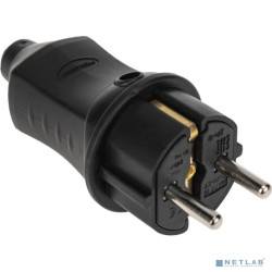Proconnect 111-001-4 Вилка прямая влагозащищенная 2P+PE 230V, 16 А, IP44 каучук