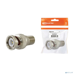 TDM SQ1809-0034 Переходник штекер BNC - гнездо F, инд. упаковка