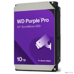 Жесткий диск Western Digital Purple Pro HDD 3.5" SATA 10Tb, 7200 rpm, 512MB buffer (DV&NVR + AI), WD102PURP, 1 year