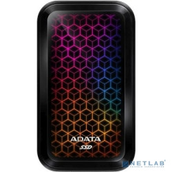 Накопитель SSD A-Data USB-C 512Gb ASE770G-512GU32G2-CBK SE770G 2.5" черный
