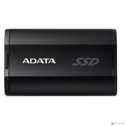 Твердотельный накопитель/ ADATA External SSD SD810, 1000GB, Type-C, USB 3.2 Gen2х2, up to R/W 2000/2000 MB/s, 72.7x44x12.2mm, Black (5 лет)