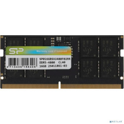 Память DDR5 16GB 4800MHz Silicon Power SP016GBSVU480F02RR RTL PC5-38400 CL40 SO-DIMM ECC 262-pin 1.1В kit single rank Ret