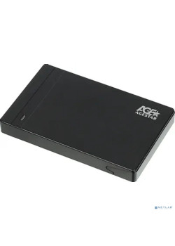 AgeStar 3UB2P3 (BLACK) пластик, чёрный. UASP USB 3.0 Внешний корпус 2.5" SATAIII HDD/SS